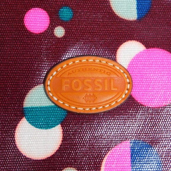 Fossil Coated Polka Dot Circle Cosmetic Pouch (12124) - Picture 4 of 4